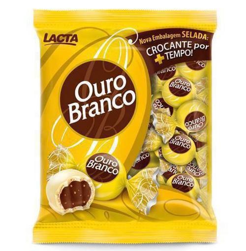 Kit 5 Pacotes Bombom Ouro Branco Chocolate Lacta 1Kg Imagem de Kit 5 Pacotes Bombom Ouro Branco Chocolate Lacta 1Kg