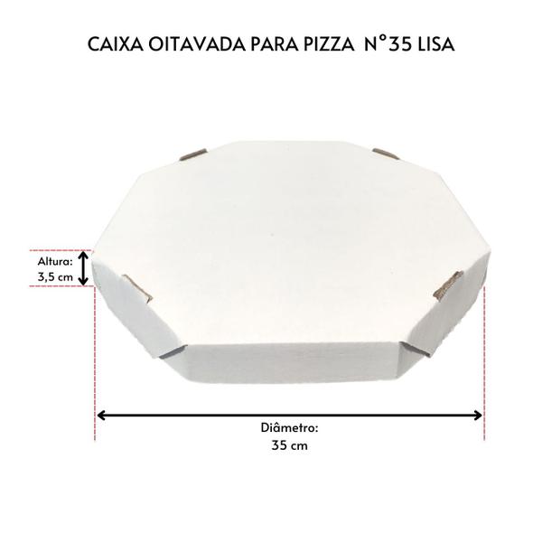 Imagem de Kit 5 pacotes de Caixa de Pizza Oitavada Basic N35 com 125 Unidades