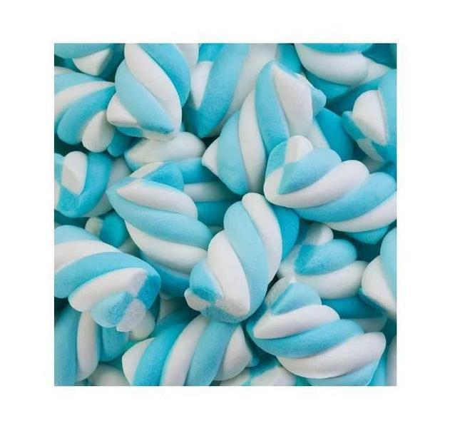 Imagem de Kit 5 Pacotes De Fini Marshmallow Torção Azul E Branco 250G