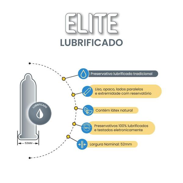 Imagem de Kit 5 Pacotes Preservativo Elite C/ 3 Unidades Cada