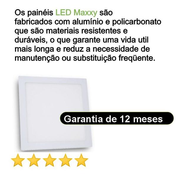 Imagem de Kit 5 Painéis Led Embutir/slim Quadrado 12w Frio