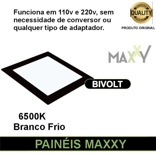 Imagem de Kit 5 Painéis Plafon Led Embutir Quadrado Preto 18w Frio 6500k