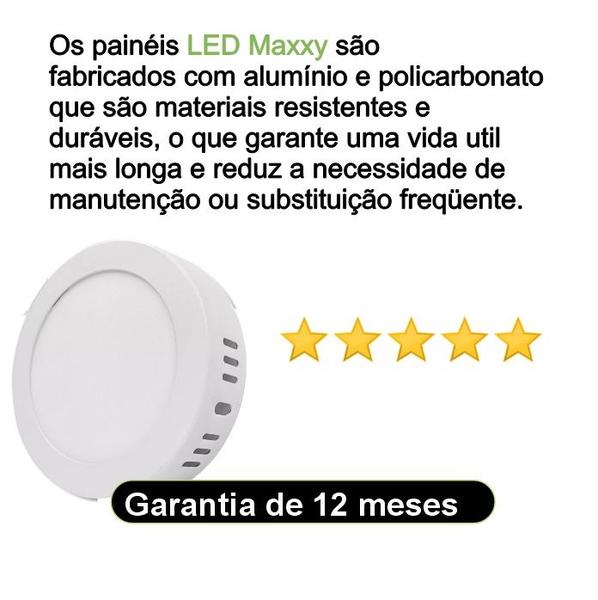 Imagem de Kit 5 Painéis Plafon LED Sobrepor Redondo 6W Frio 6500k