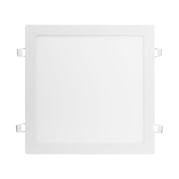 Imagem de Kit 5 Painel Plafon 25w Led Quadrado Embutir Branco Morno