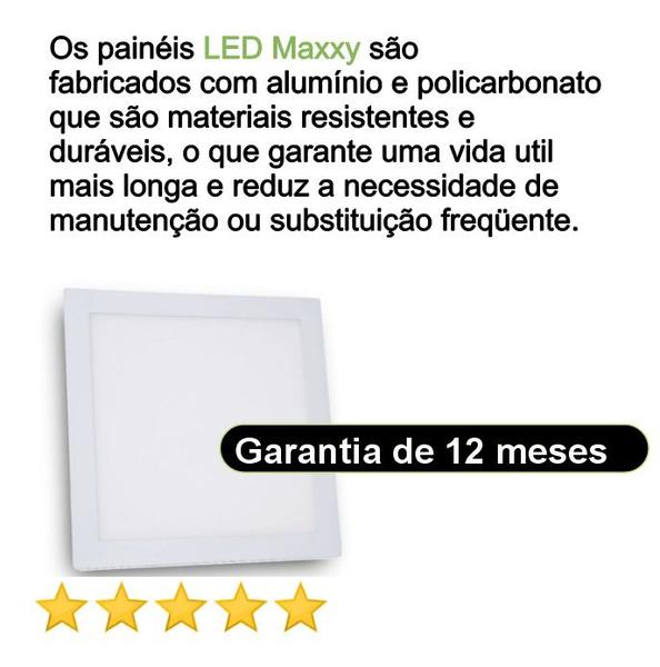 Imagem de Kit 5 Painel Plafon Embutir Slim Led Quadrado 6w Frio - Frio (6500K)