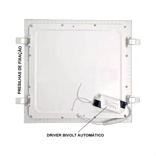 Imagem de Kit 5 Painel Plafon Led 24w 25w Quadrado Embutir 6500k 30x30