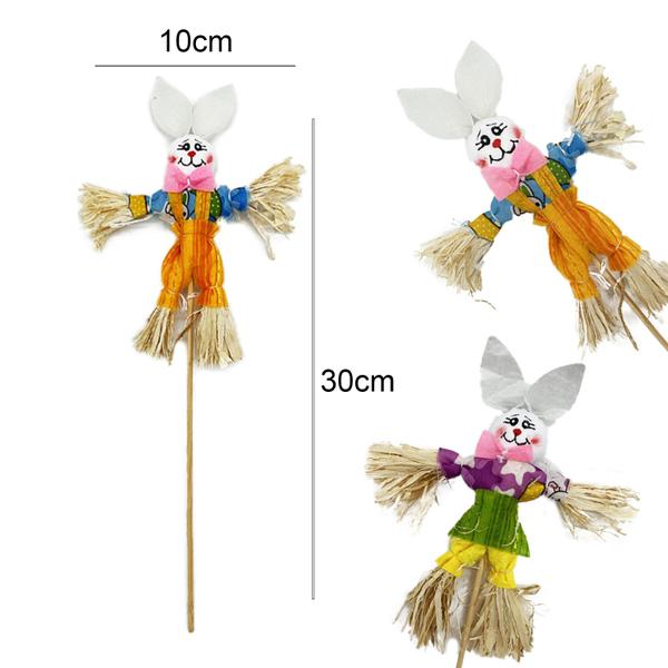 Imagem de Kit 5 Palitos De Bambu Petiscos Pascoa Coelho 30cm Espetinho Festa Decoração 