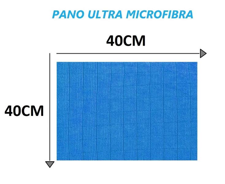 Imagem de Kit 5 Panos Magico De Chao Limpeza Microfibra Grande 40x40