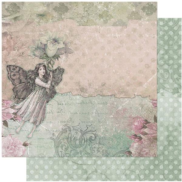 Imagem de Kit 5 Papel Scrapbook Dupla Face Fada,arabesco,flor Sd-1050 30,5x30,5cm Litoarte