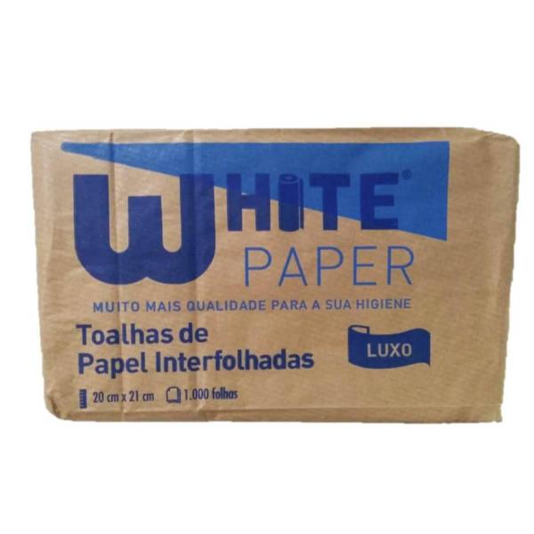 Imagem de Kit 5 Papel Toalha White Paper 2 Dobras 23X21Cm 1000 Luxo