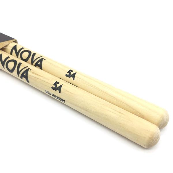 Imagem de Kit 5 Par Baqueta Vic Firth NOVA 5A Hickory USA ponta Madeir