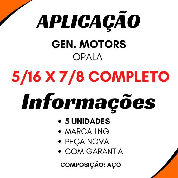 Imagem de Kit 5 Parafusos Flange Cardan 5/16x7/8 Gm Opala