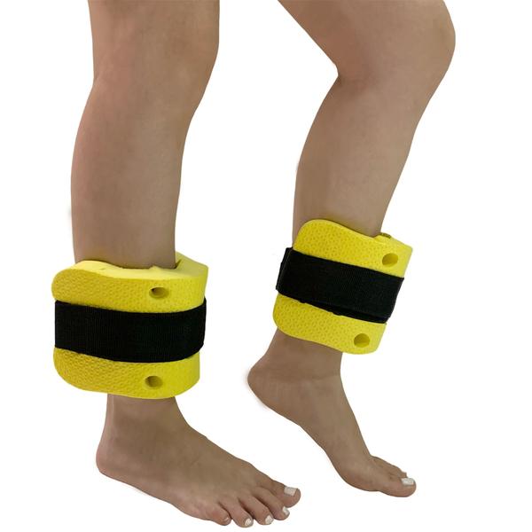 Imagem de Kit 5 Pares Caneleiras Hidroginástica Em EVA 3 à 4kg DF1099 Amarelo Dafoca Sports