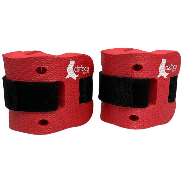 Imagem de Kit 5 Pares de Caneleiras de Hidroginástica Em EVA Peso 2 à 3kg DF4031-VM Vermelho Dafoca Sports