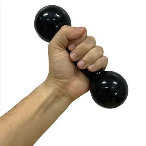 Imagem de Kit 5 Pares de Halteres Emborradchados Revestidos de 1kg à 5kg Para Treino Academia Musculação