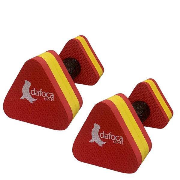 Imagem de Kit 5 Pares de Halteres Hidroginástica Em EVA 2 A 3 Kg DF4012-VM Vermelho/Amarelo Dafoca Sports