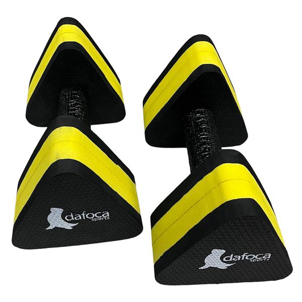 Imagem de Kit 5 Pares de Halteres Hidroginástica Em EVA 3 A 4Kg DF4013-BK Preto/Amarelo Dafoca Sports