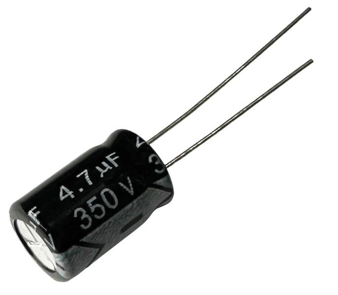 Imagem de Kit 5 pçs - capacitor eletrolitico 4,7x350v - 4,7uf x 350v