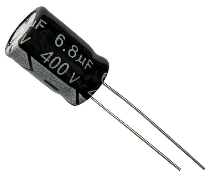 Imagem de Kit 5 pçs - capacitor eletrolitico 6,8x400v - 6,8uf x 400v