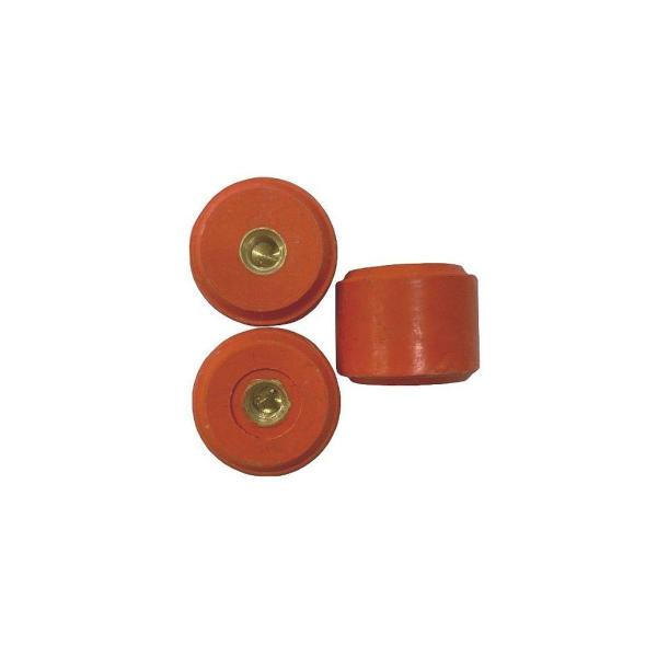 Imagem de Kit 5 Peças de Isolador Epóxi Com Rosca M6 25x25mm Superfibra Laranja