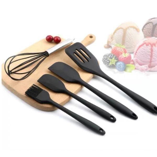 Imagem de Kit 5 Peças Jogo De Utensilios De Cozinha Com De Silicone