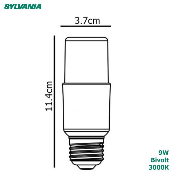 Imagem de Kit 5 Peças Lâmpada Led Compacta T37 9W Bivolt E27 Quente