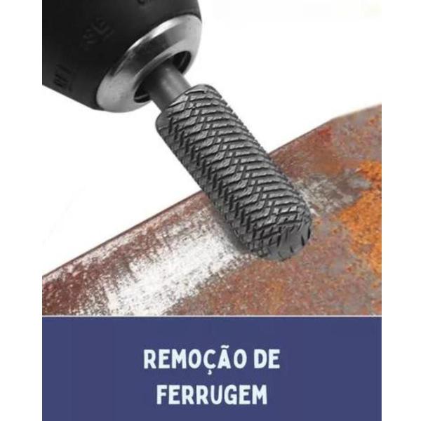 Imagem de Kit 5 Peças Lima Profissional Rotativa Para Aço 6 MM