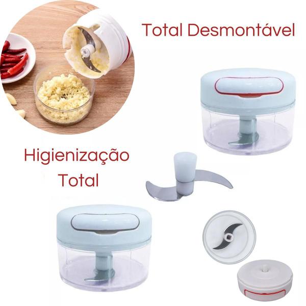 Imagem de Kit 5 Peças Triturador Alho Temperos Alimentos Portátil Leve Prático Resistente Acessório Cozinha Indispensável