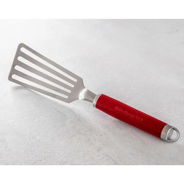 Imagem de Kit 5 peças utensilios para cozinha inox vermelho kitchenaid