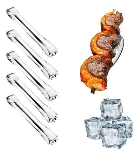 Imagem de Kit 5 Pegadores Inox Multiuso Carnes Frios Gelo Rodizio Restaurantes Bar 