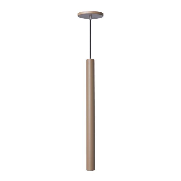 Imagem de Kit 5 Pendente Luminária Tubo Fendi 50 Cm + Lâmpada LED Branco Frio