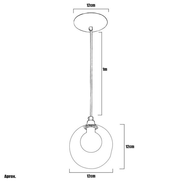 Imagem de Kit 5 Pendentes Harmony Bolinha New Cobre + Lampada G9 6000k