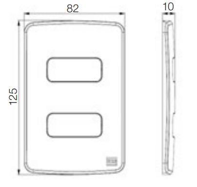 Imagem de Kit 5 Placas 4x2 de 2 Posições + Suporte - Composé - WEG