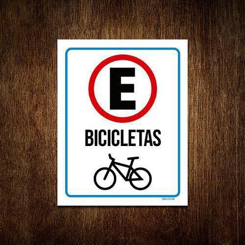 Imagem de Kit 5 Placas Estacionamento Exclusivo Bicicletas