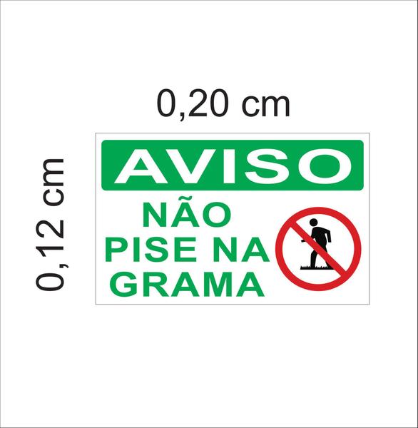 Imagem de Kit 5 Placas Não Pise Grama Com Estaca Condomínio Jardim