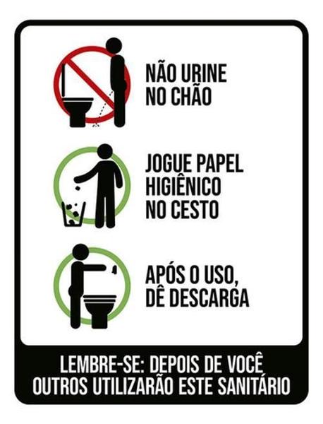 Imagem de Kit 5 Placas Sinalização - Não Urine Chão Banheiro