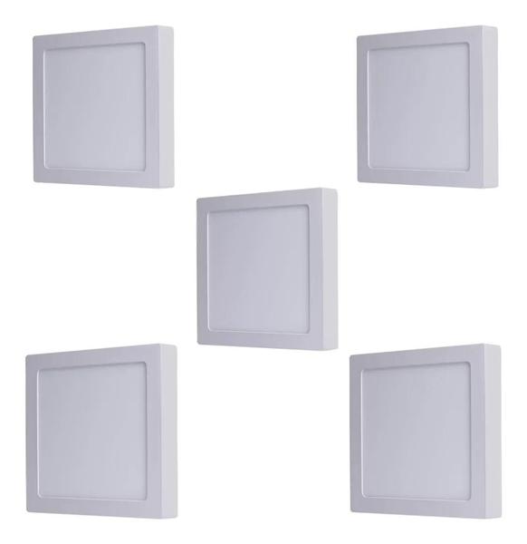 Imagem de Kit 5 Plafon Led 18w Painel Sobrepor Slim Avant 6500K