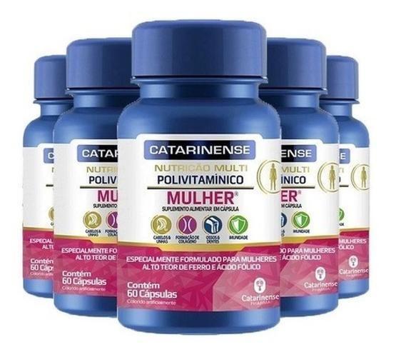 Imagem de Kit 5 Polivitamínico Mulher Catarinense Com 60 Cps