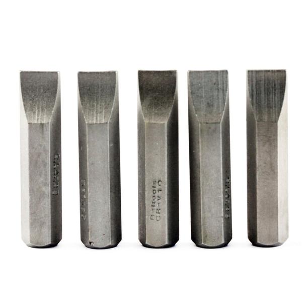 Imagem de Kit 5 Ponta Bit Fenda CV 38mm x 5/16 x 10mm Beltools