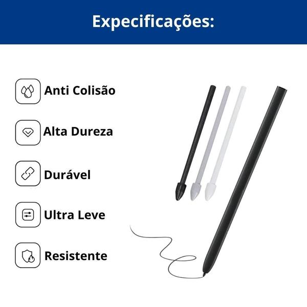 Imagem de Kit 5 Pontas S Pen + Extrator Para Tab S7 Plus 2020 Sm-T970