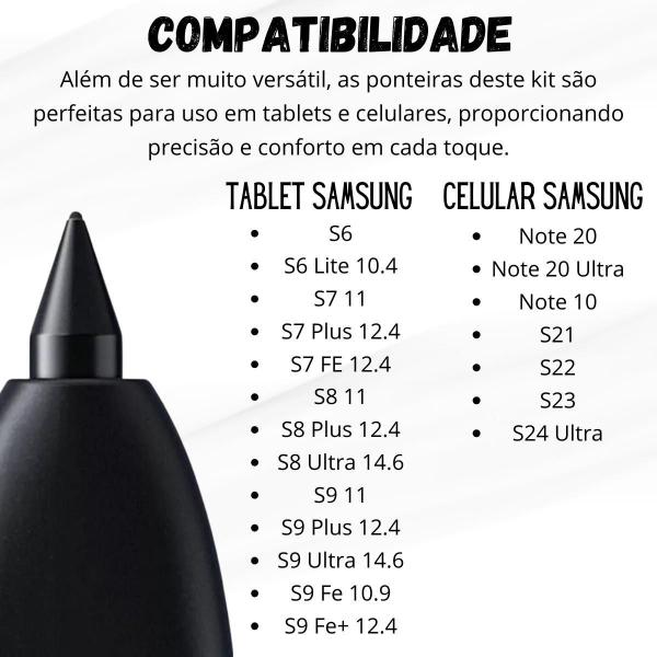 Imagem de Kit 5 Ponteiras + Extrator Para Tablet Samsung S8+ 12.4 X806