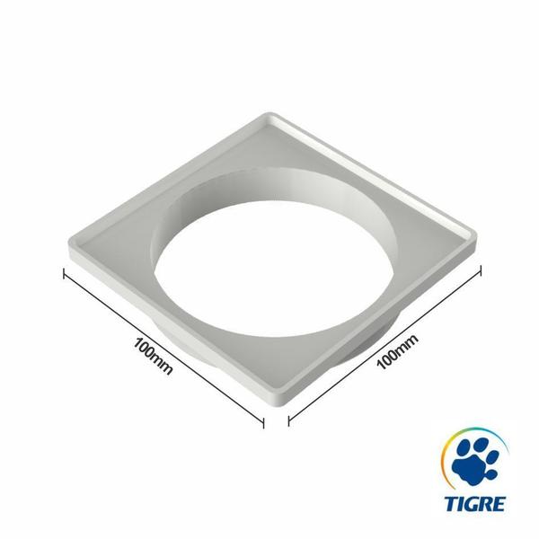 Imagem de Kit 5 Porta Grelha Tigre Quadrado Branco 10x10 P/ Caixa Ralo