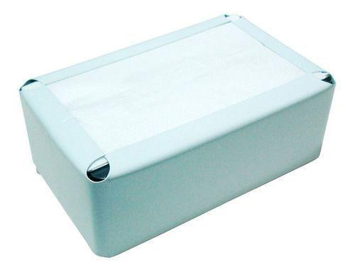 Imagem de Kit 5 Porta Guardanapo P/ Papel Tv Inox  - Deitado Branco