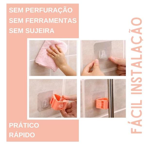 Imagem de Kit 5 Porta Vassoura MOP Utensílios Multiuso