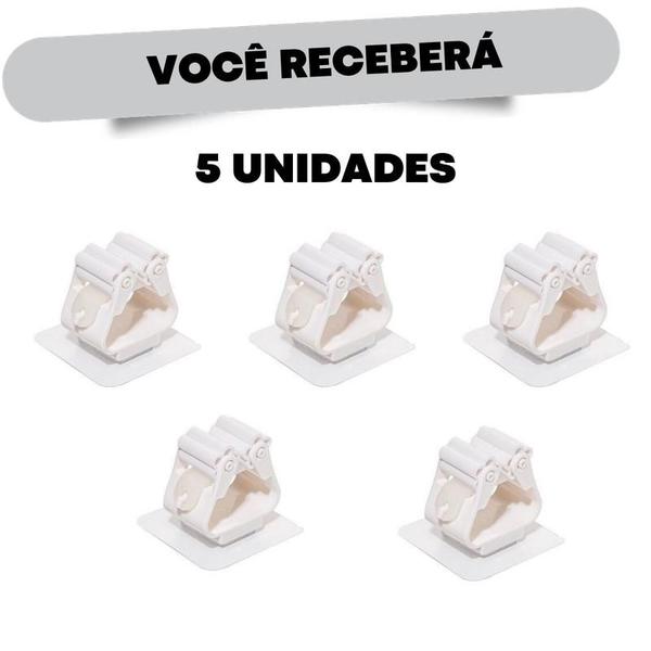 Imagem de Kit 5 Porta Vassoura MOP Utensílios Multiuso