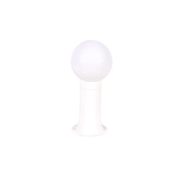 Imagem de Kit 5 Poste Balizador Luminária Globo Jardim 35cm Branco