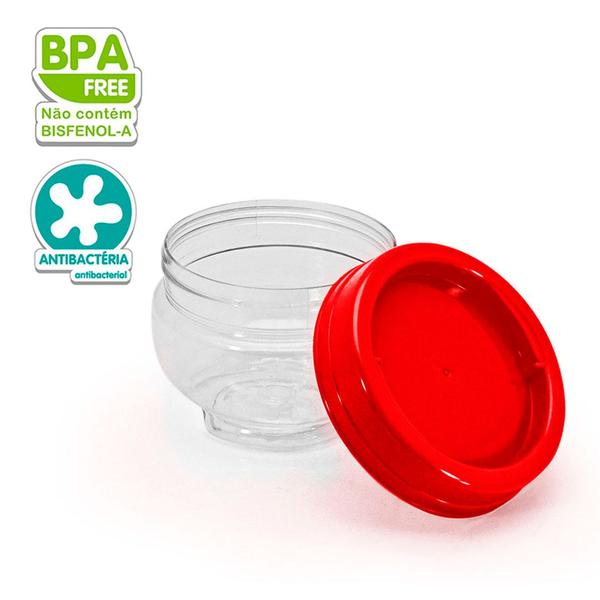 Imagem de Kit 5 Potes Organizadores Gire e Trave BPA Free Plasútil 155ml Empilha Fácil