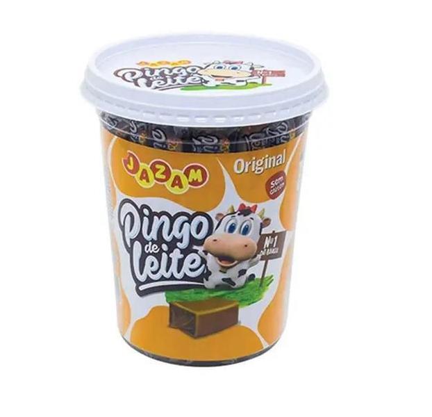 Kit 5 Potes Pingo De Leite Jam Original 500G - 50 Unidades - Jazam Imagem de Kit 5 Potes Pingo De Leite Jam Original 500G - 50 Unidades