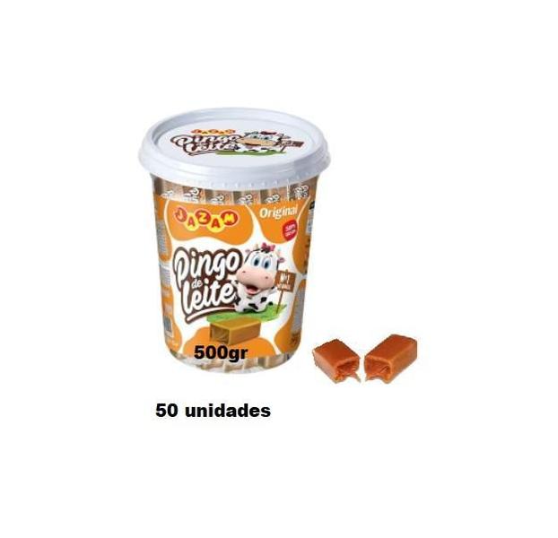 Kit 5 Potes Pingo De Leite Jam Original 500G - 50 Unidades - Jazam Imagem de Kit 5 Potes Pingo De Leite Jam Original 500G - 50 Unidades