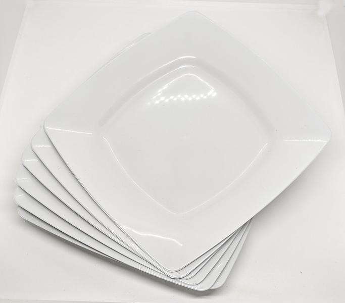 Kit 5 Prato Branco Quadrado E 5 Cumbuca 700Ml Atacado Barato - Vendeu Bem Imagem de Kit 5 Prato Branco Quadrado E 5 Cumbuca 700Ml Atacado Barato